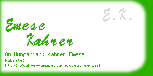 emese kahrer business card